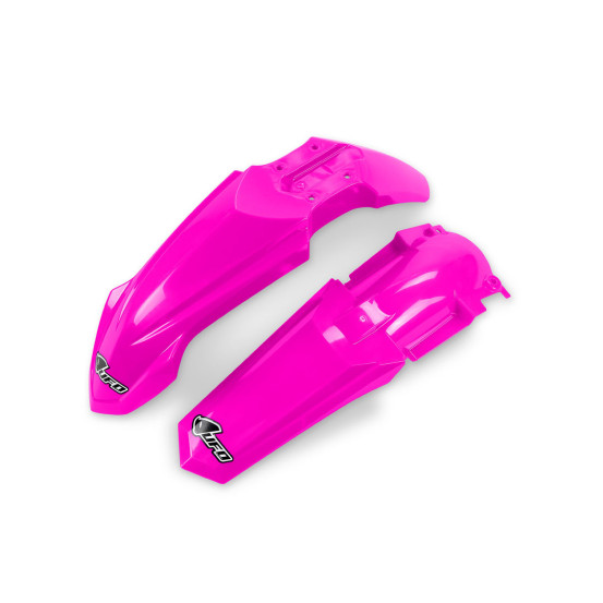 Kit Gardes boues Avant + Arrière - Néon Rose - UFO Yamaha 85 YZ 2015-2021