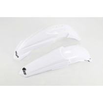 Kit Gardes boues Avant + Arrière - Blanc - UFO Yamaha 125 250 YZ 2002-2014