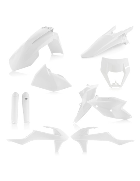 Kit plastiques complet - Blanc - ACERBIS KTM 125/250/300 EXC 2019 250/350/450/500 EXCF 2019