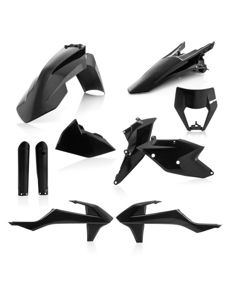 Kit plastiques complet ACERBIS KTM 125/250/300 EXC 2019 250/350/450/500 EXCF 2019 Noir