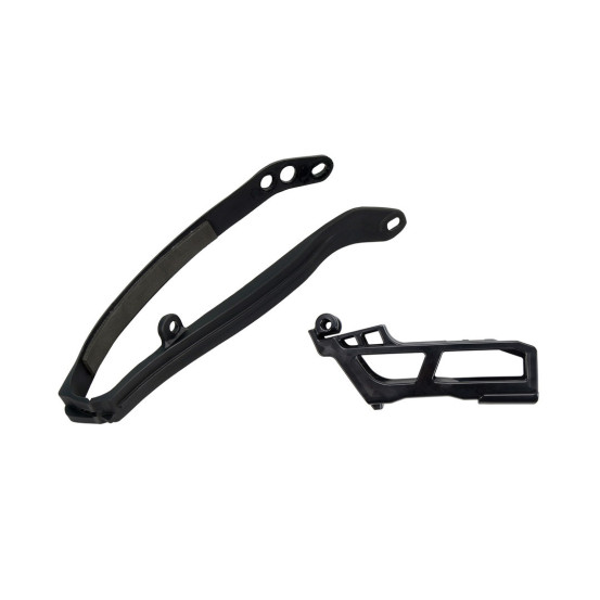 Kit guide chaîne + patin - Noir - UFO Yamaha 450 YZ-F 2023-2026 / 250 YZ-F 2024-2026