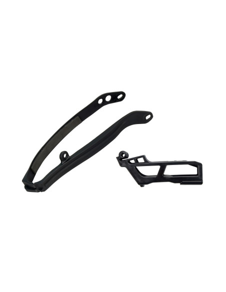 Kit guide chaîne + patin - Noir - UFO Yamaha 450 YZ-F 2023-2026 / 250 YZ-F 2024-2026