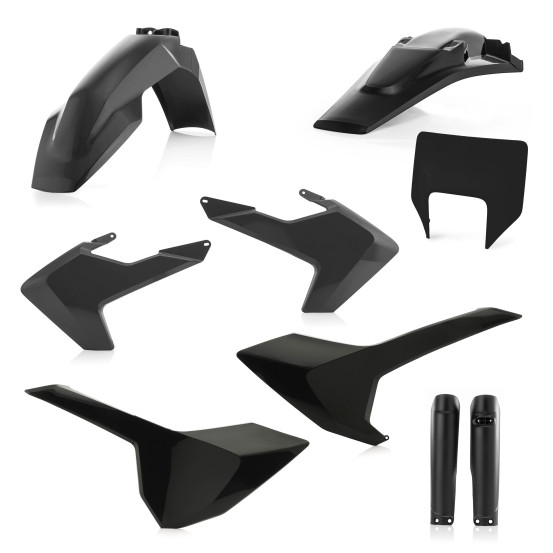Kit plastiques complet - Noir - ACERBIS Husqvarna 250/350/450/501 FE 2019 125/250/300 TE 2019