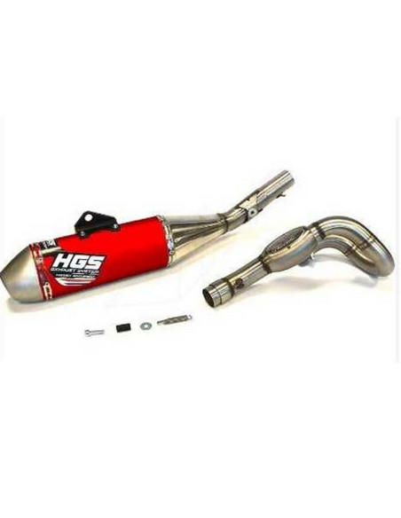 Ligne complète inox alu Rouge HGS HONDA CRF R 450 2021 - 2024