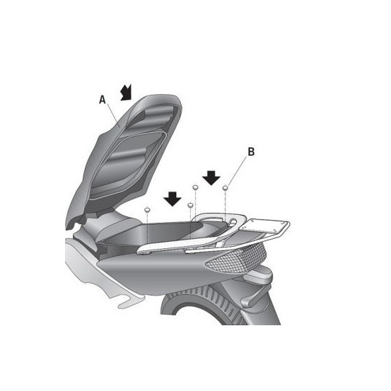 Support Top Case SHAD Top Master Yamaha T-Max 500 2001-2007