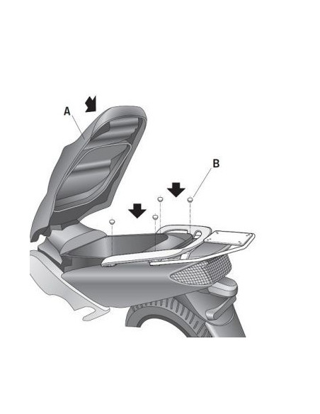 Support Top Case SHAD Top Master Yamaha T-Max 500 2001-2007