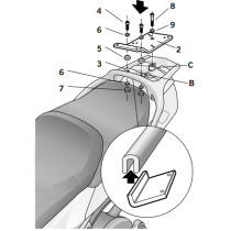 Support Top Case SHAD Top Master Yamaha FJR 1300 2001-2005