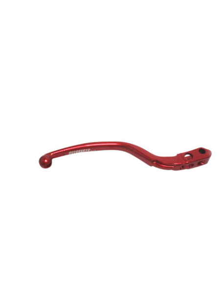 Levier de frein fixe long RST rouge ACCOSSATO pour maitre cylindre ACCOSSATO ou BREMBO - Empattement 18mm
