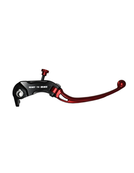 Levier de frein repliable long 17-18-19mm en aluminium rouge pour maitre cylindre ACCOSSATO READY TO BRAKE