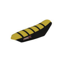 Housse de selle CrossX TALARIA 2023 Jaune Noir Bandes Noires