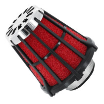 Cornet filtre à air MALOSSI E5 PHBN/PHVA droit décentré Noir mousse Rouge