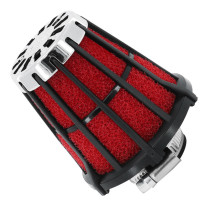 Cornet filtre à air 32mm MALOSSI E5 droit décentré PHBG 15-21 Noir mousse rouge