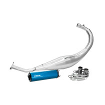 Pot d'échappement Voca Cross Chromed Sherco 50 SM-R/SE-R (passage bas - silencieux Aluminium Bleu)