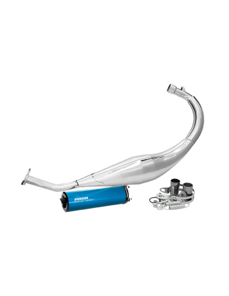 Pot d'échappement Voca Cross Chromed Sherco 50 SM-R/SE-R (passage bas - silencieux Aluminium Bleu)