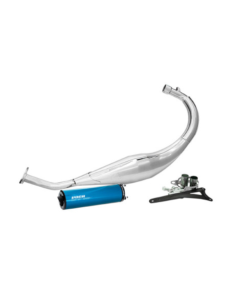 Pot d'échappement Voca Chromed Beta 50 RR après 2012 (passage bas - silencieux Aluminium Bleu)