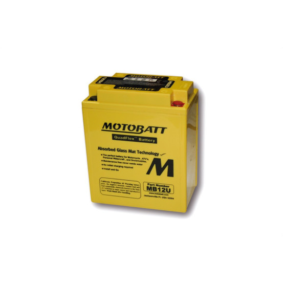 Batterie moto 12v MOTOBATT MB12U (4 poles)