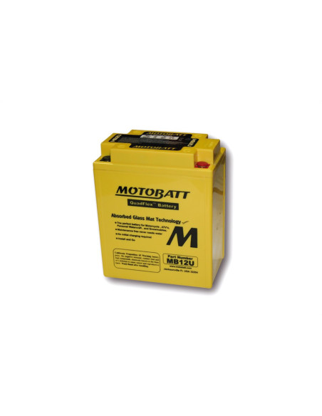 Batterie moto 12v MOTOBATT MB12U (4 poles)