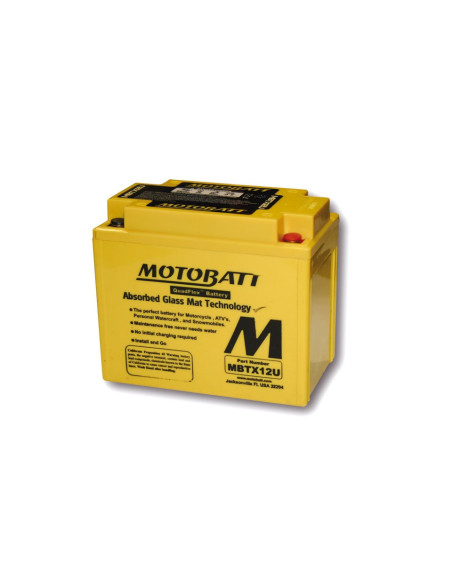 Batterie moto 12v MOTOBATT MBTX12U (4 poles)