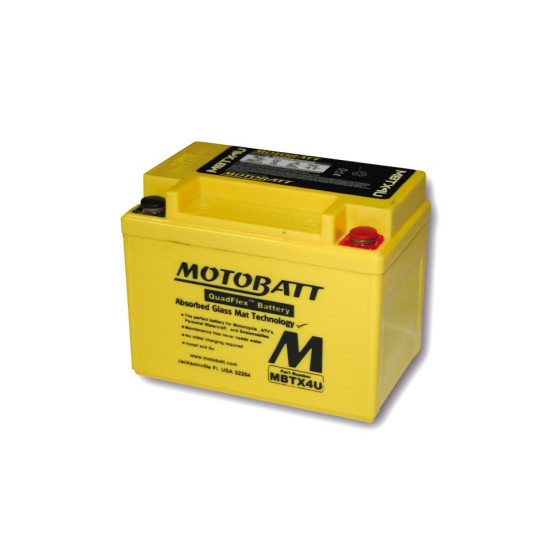 Batterie moto 12v MOTOBATT MBTX4U (2 poles)