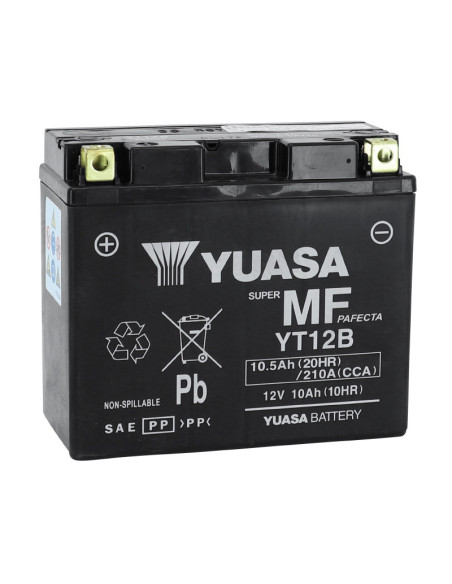 Batterie moto 12v YUASA YT12B FA sans entretien activée usine