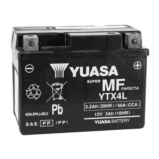 Batterie YUASA YTX4L FA sans entretien activée usine