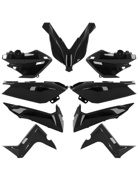 Kit carénages maxiscooter Yamaha 125-250-400 XMAX 2014-2017 Noir brillant