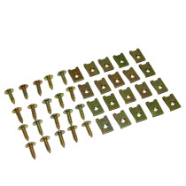 Set d'agrafes de carrosserie/carénage/capotage diam. 5mm avec vis 5 x 15mm