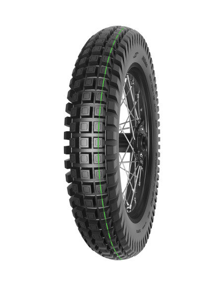 Pneu arrière enduro MITAS ENDURO HYBRID SUPER LIGHT - 110/90-19 62P TL/TT M+S Vert