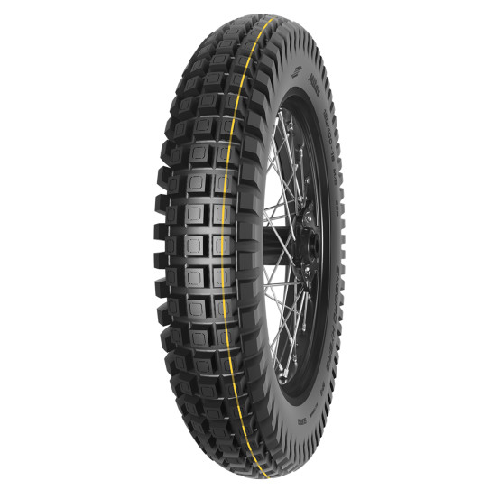 Pneu arrière enduro MITAS ENDURO HYBRID SUPER - 110/90-19 62P TL/TT M+S Jaune