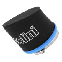 Filtre à air POLINI Blue Air Box fixation droite diamètre 55 mm bleu/noir Piaggio 125 Vespa PX