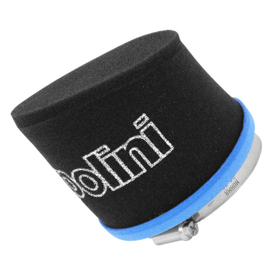 Filtre à air POLINI Blue Air Box fixation droite diamètre 55 mm bleu/noir Piaggio 125 Vespa PX