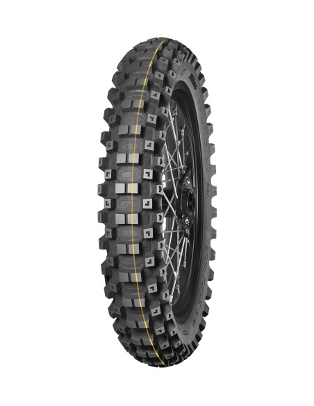 Pneu arrière enduro MITAS TERRA FORCE-EX MH SUPER (MEDIUM HARD TERRAIN) - 100/100-18 59R TT Jaune