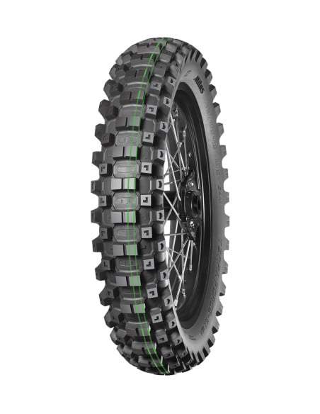 Pneu arrière enduro MITAS TERRA FORCE-EX MH SUPER SOFT (MEDIUM HARD TERRAIN) - 110/100-18 64M TT Vert Vert