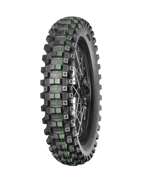 Pneu arrière enduro MITAS TERRA FORCE-EX MH SUPER SOFT (MEDIUM HARD TERRAIN) - 90/100-12 46M TT Vert Vert