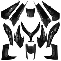 Kit carénages maxiscooter Yamaha 500 TMax 2008-2011 Noir brillant (13 pièces)
