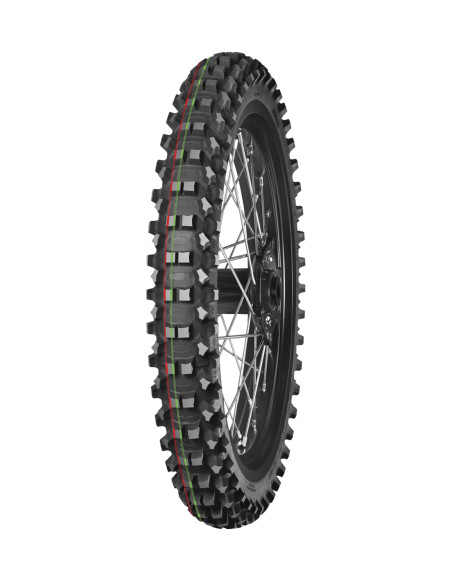 Pneu avant cross MITAS TERRA FORCE-MX MH PITCROSS (MEDIUM HARD TERRAIN) - 90/90-14 46M TT Rouge Vert