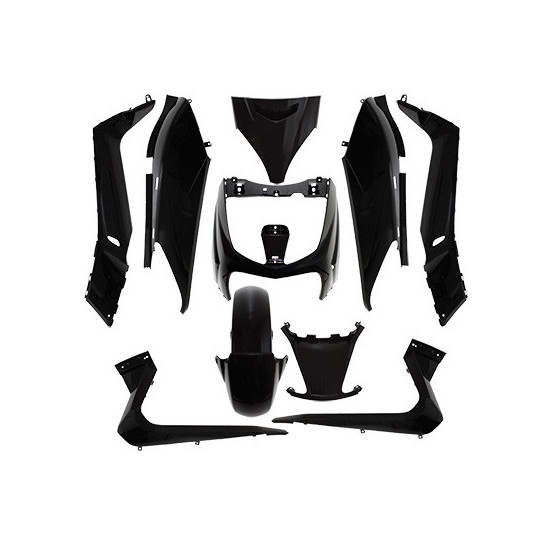 Kit carénages maxiscooter Yamaha 125-250 XMAX 2006-2009 / MBK 125-250 Skycruiser 2006-2009 Noir brillant