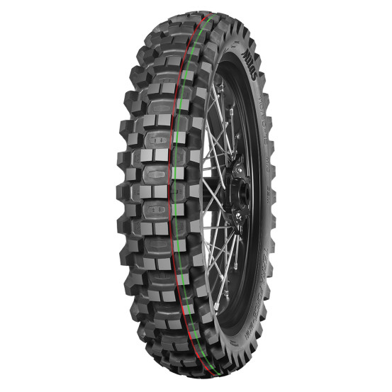 Pneu arrière cross MITAS TERRA FORCE-MX MH (MEDIUM HARD TERRAIN) - 90/100-16 51M TT Rouge Vert
