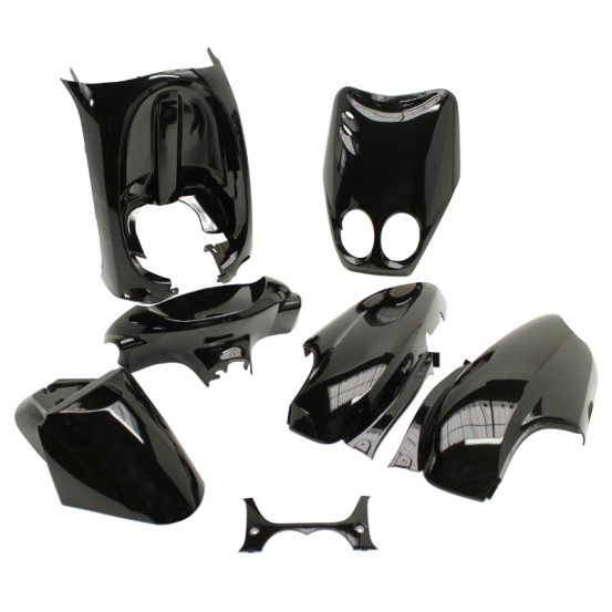 Kit carénages scooter MBK 50 Ovetto/Yamaha 50 Neo's 2002-2007 Noir brillant