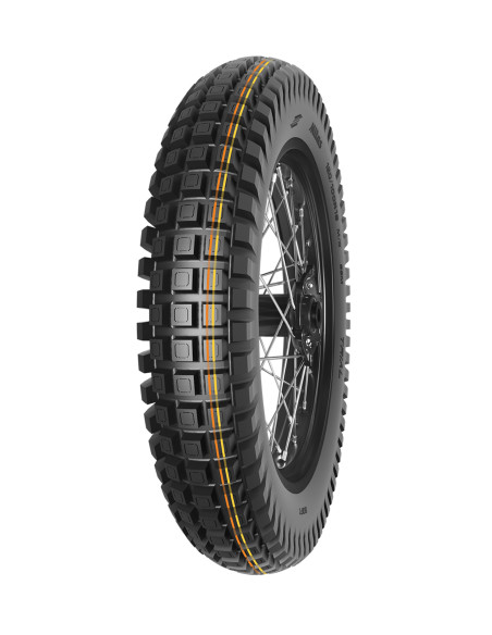 Pneu arrière MITAS TRIAL SOFT - 120/100R18 68M TL/TT Orange Jaune