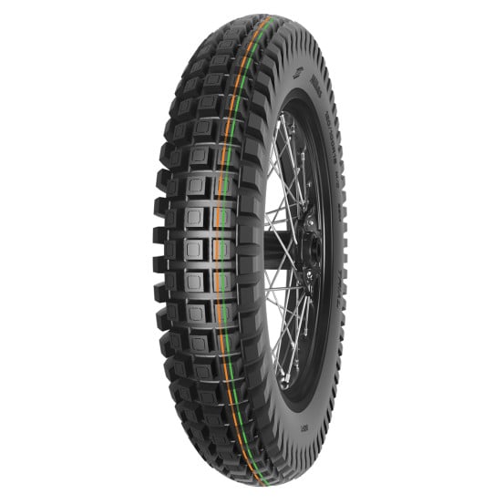 Pneu arrière MITAS TRIAL X-PRO SUPER SOFT - 120/100R18 68M TL/TT Orange Vert