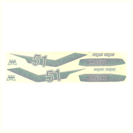 Kit déco autocollants MBK/Motobécane 51 Super vert