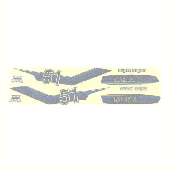Kit déco autocollants MBK/Motobécane 51 Super bleu