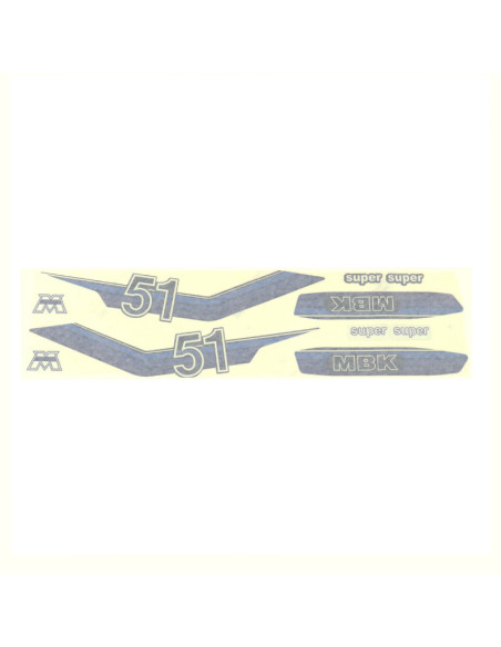 Kit déco autocollants MBK/Motobécane 51 Super bleu