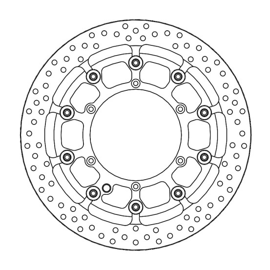 Disque de frein avant oversize 320mm Halo T-Floater supermoto MOTO MASTER - GAS GAS / HUSQVARNA / KTM (Usage circuit uniquement)