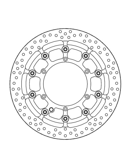 Disque de frein avant oversize 320mm Halo T-Floater supermoto MOTO MASTER - GAS GAS / HUSQVARNA / KTM (Usage circuit uniquement)