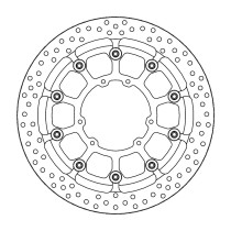 Disque de frein avant oversize 320mm Halo T-Floater supermoto MOTO MASTER - HONDA CR / CRF (Usage circuit uniquement)