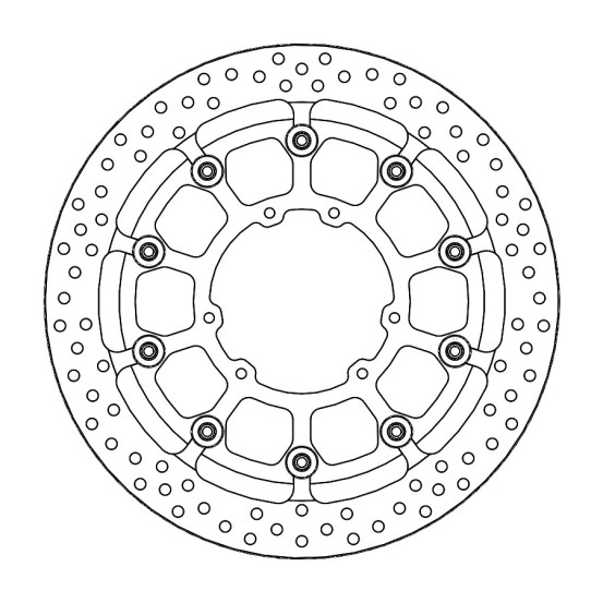 Disque de frein avant oversize 320mm Halo T-Floater supermoto MOTO MASTER - HONDA CR / CRF (Usage circuit uniquement)