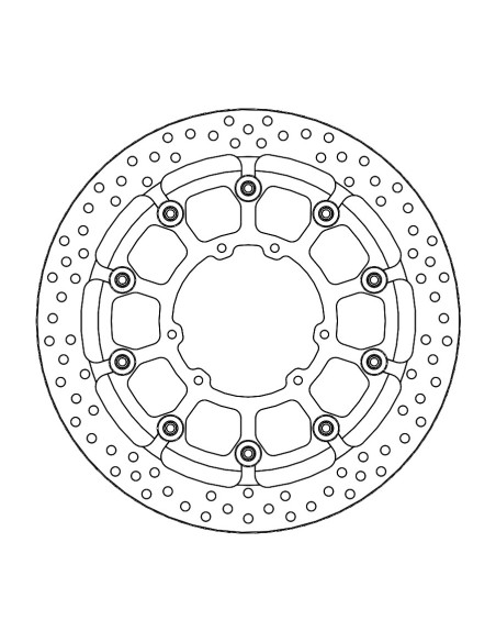 Disque de frein avant oversize 320mm Halo T-Floater supermoto MOTO MASTER - HONDA CR / CRF (Usage circuit uniquement)
