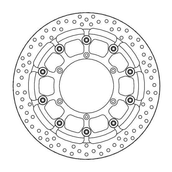 Disque de frein avant oversize 320mm Halo T-Floater supermoto MOTO MASTER - FANTIC / YAMAHA (Usage circuit uniquement)